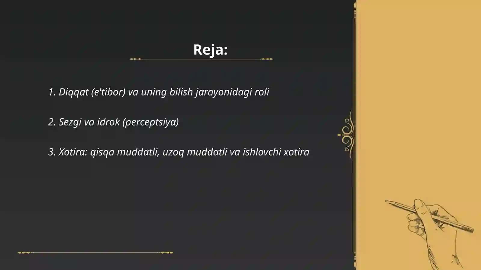 Shaxsning bilish jarayonlari 2