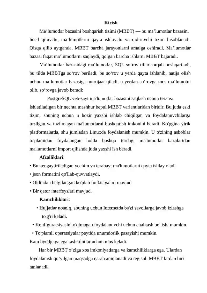 GraphQL texnologiyasi yordamida ma'lumotlar bazasi bilan ishlash 2