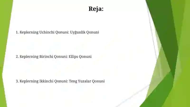Keplerning Uchinchi Qonuni 2