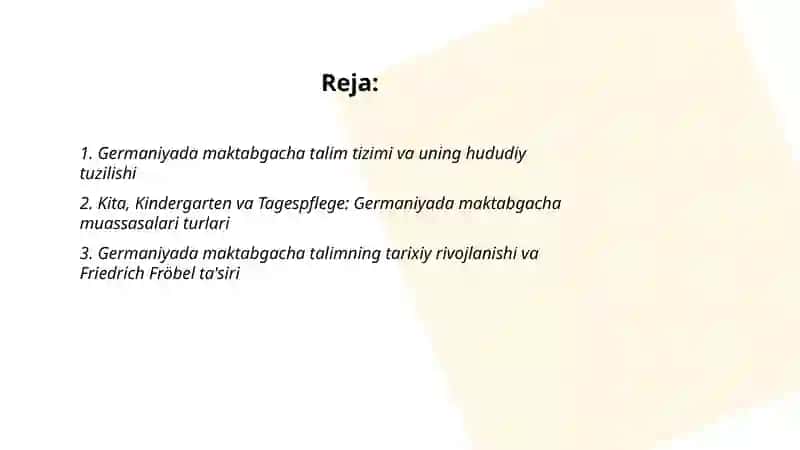 Germaniya maktabgacha talim 2