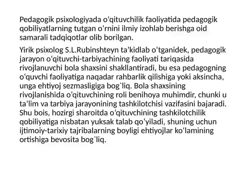 Pedagogik qobiliyat va pedagogiko‘zaromunosabat 2