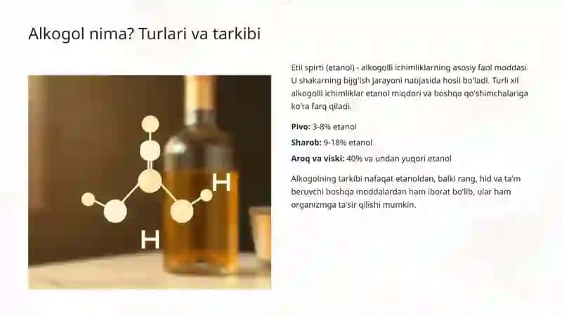 Etil spirti :Alkogolizm va uning asoratlari 2