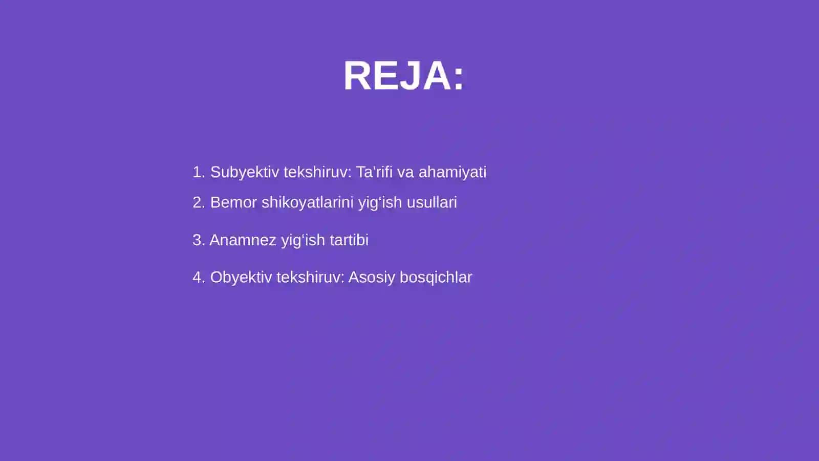Bemorlarni subyektiv va obyektiv tekshirish usullari 2