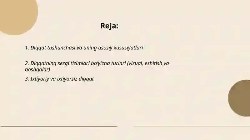 Diqqat turlari va uning xususiyatlari 2