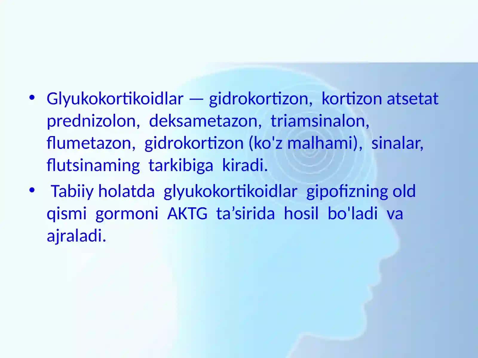 Glyukokortikoidlarninojo`yata`sirlari 2