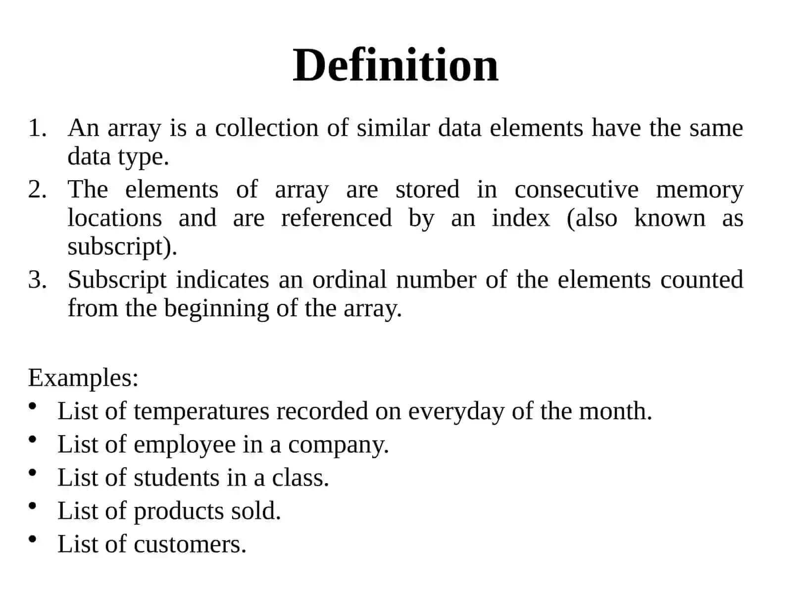 Arrays 2