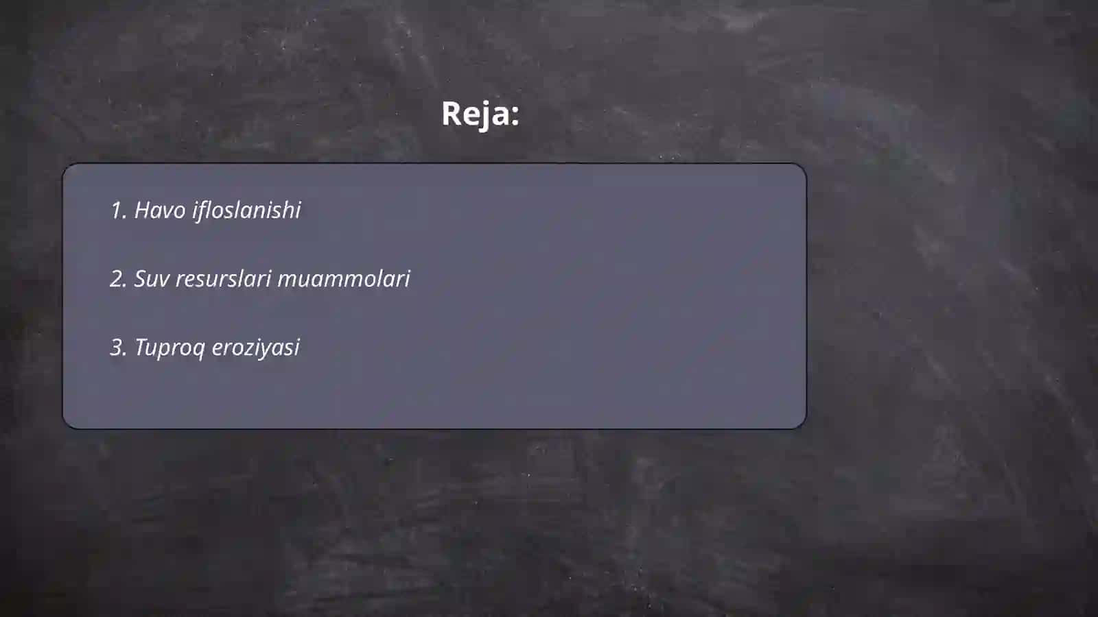 Ekologiya muamolar 2