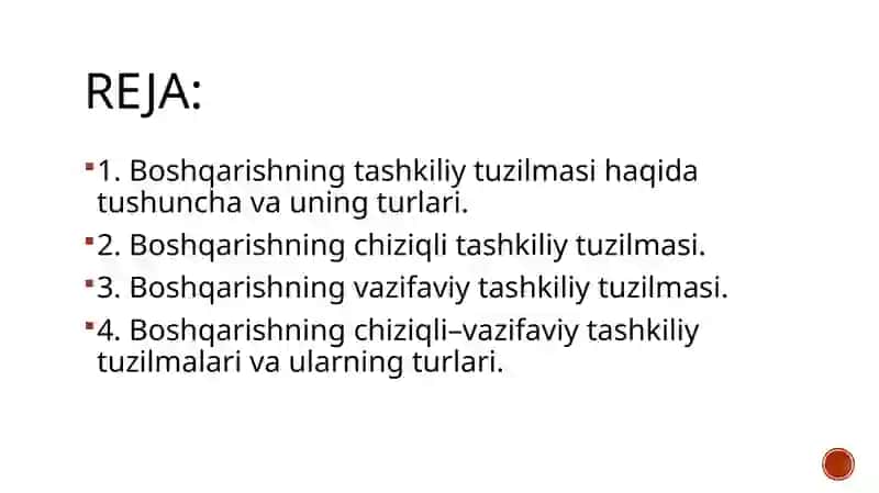 Boshqaruvning tashkiliy strukturasi 2