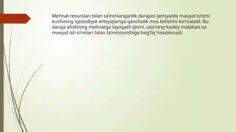 Mehnatresurslaribilanta’minlananlikdarajasi 2