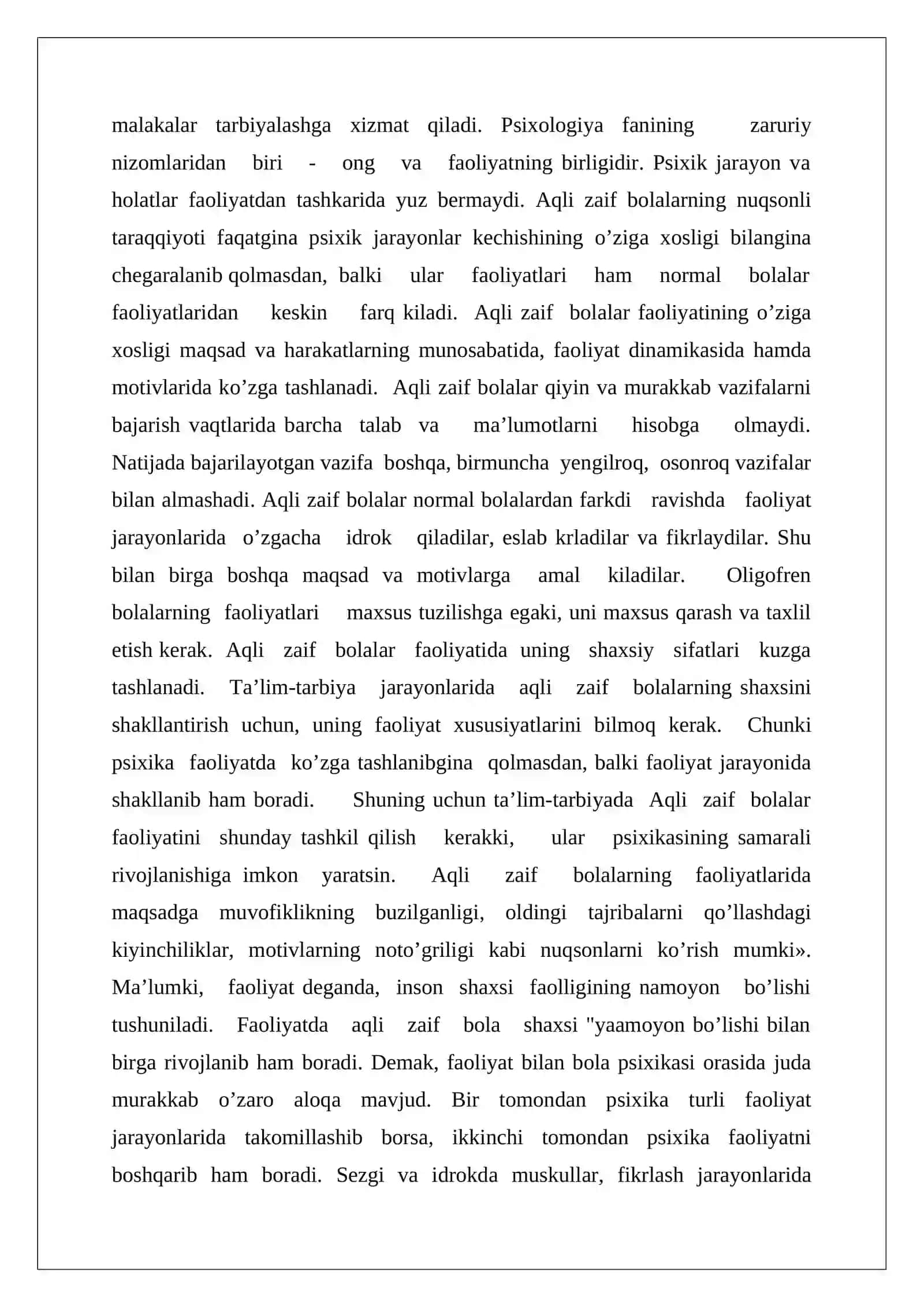 Aqli zaif bolalarning faoliyat xususiyatlari 2