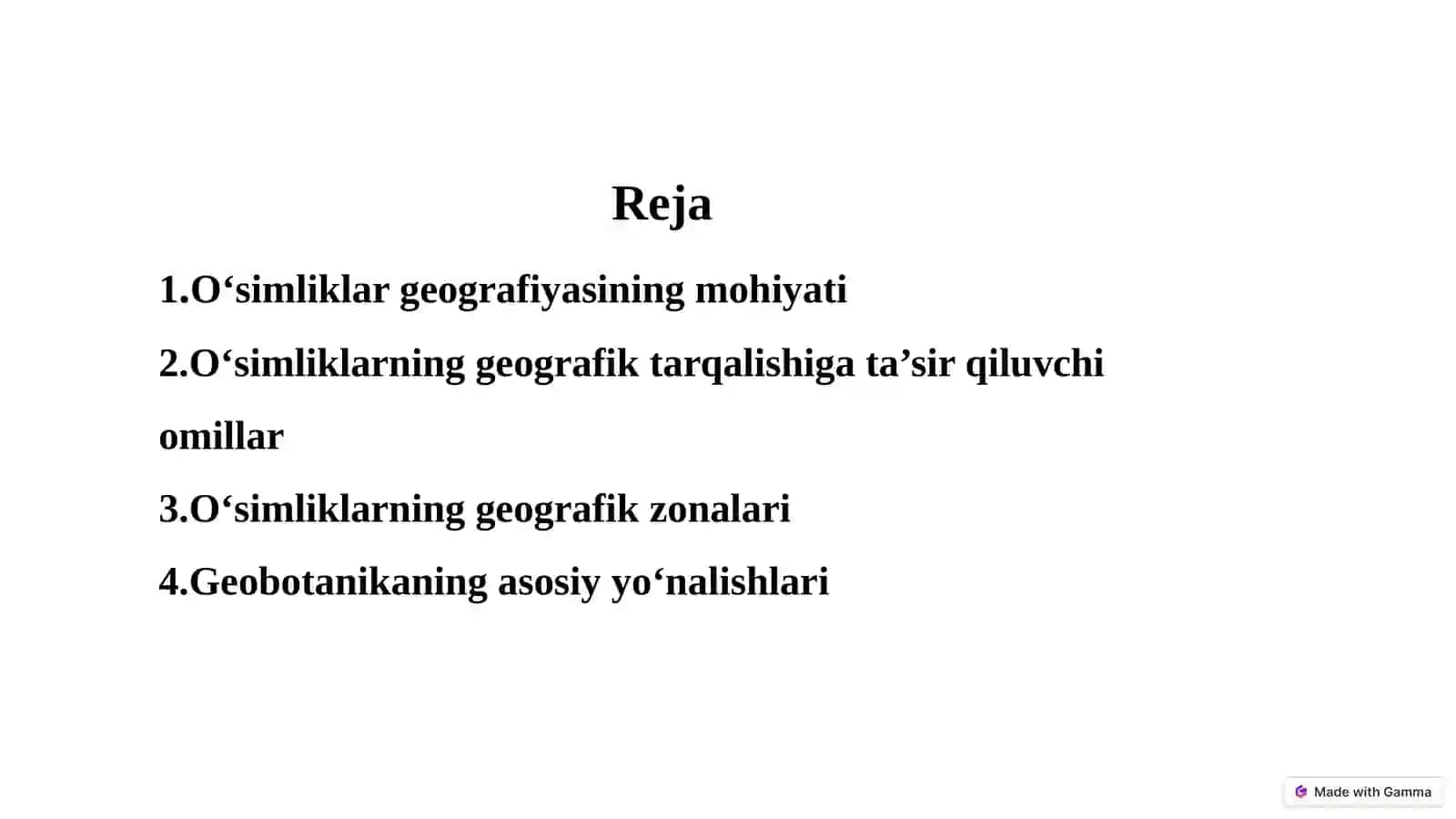 Oʻsimliklar geografiyasi va geobotanikasi 2
