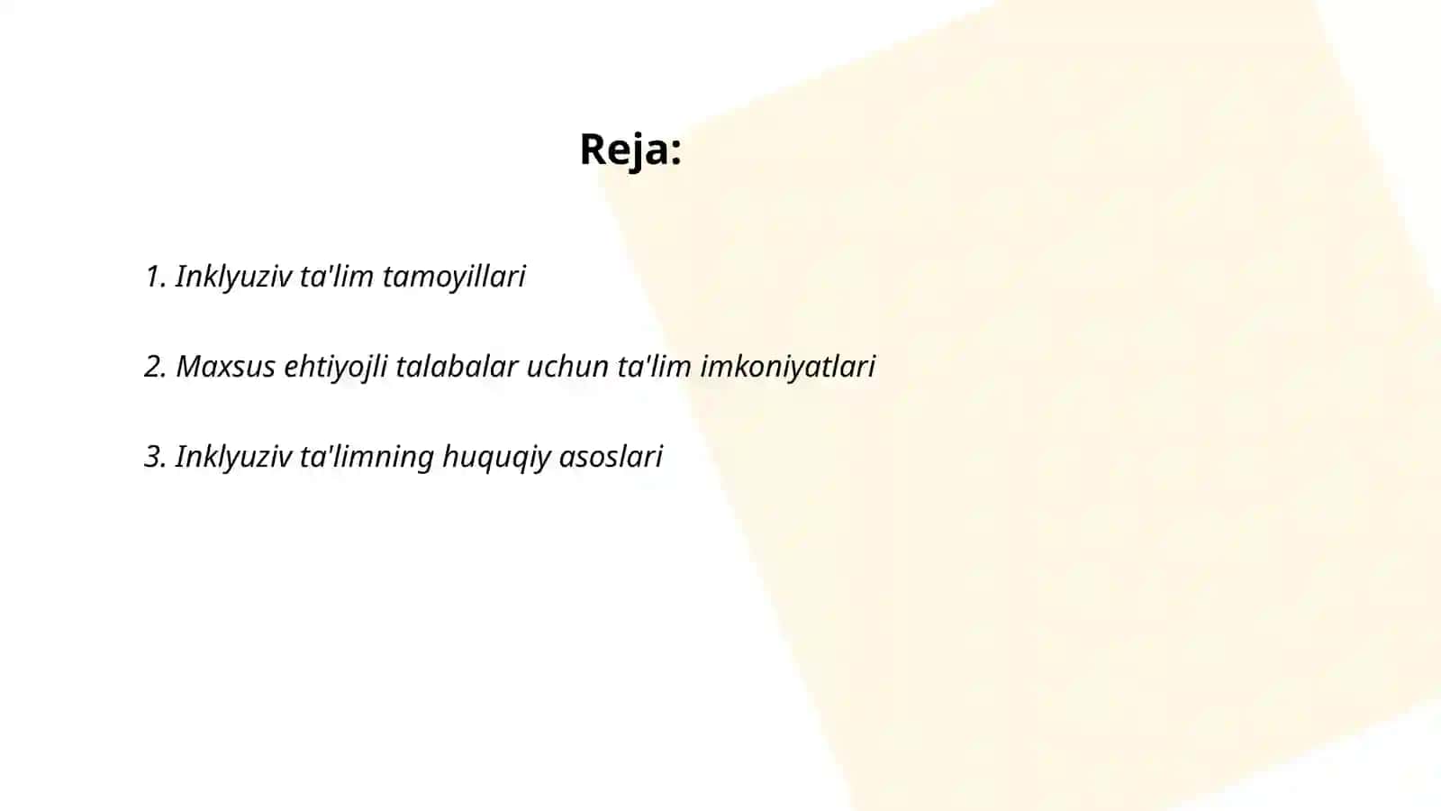 Inklyuziv ta'lim tamoyillari 2