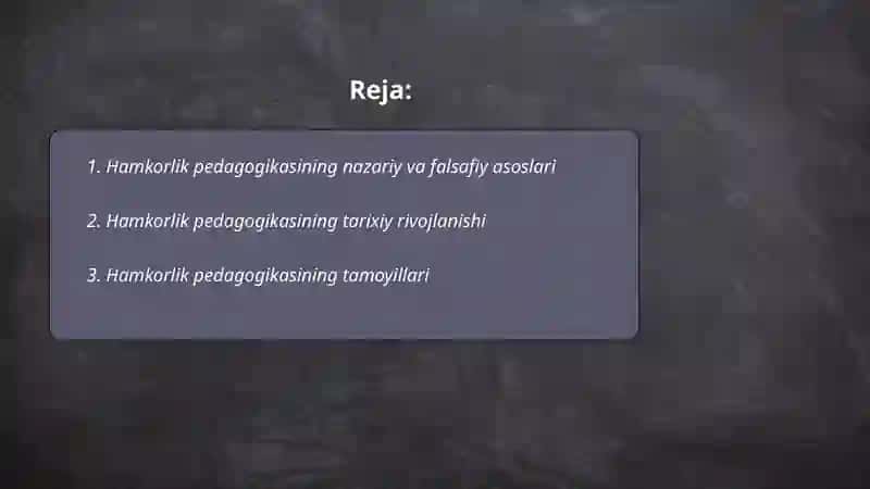 Hamkorlik pedagogikasining kontseptual g'oyalari 2