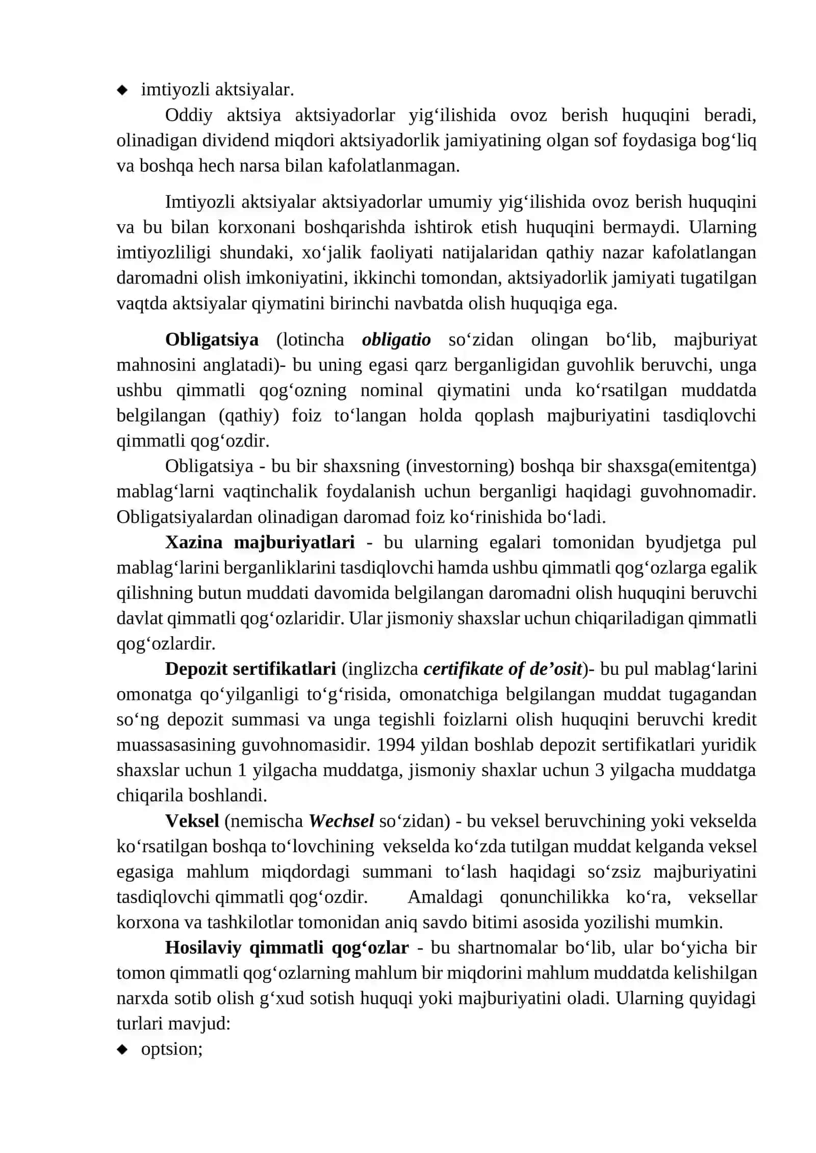 Uzoq muddatli investitsiyalarni turkumlash 2