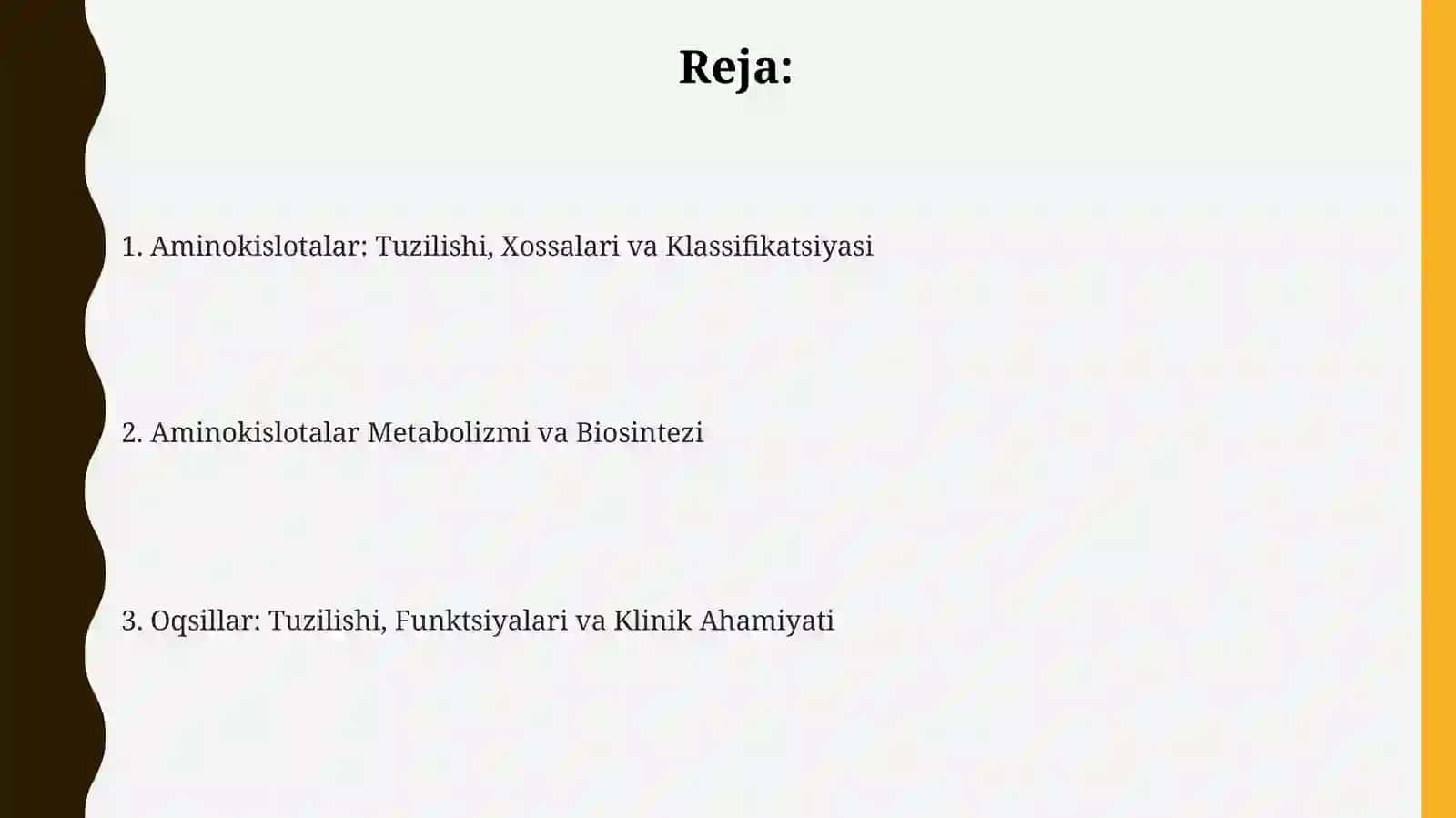 Aminokislotalar: Tuzilishi va Xossalari 2