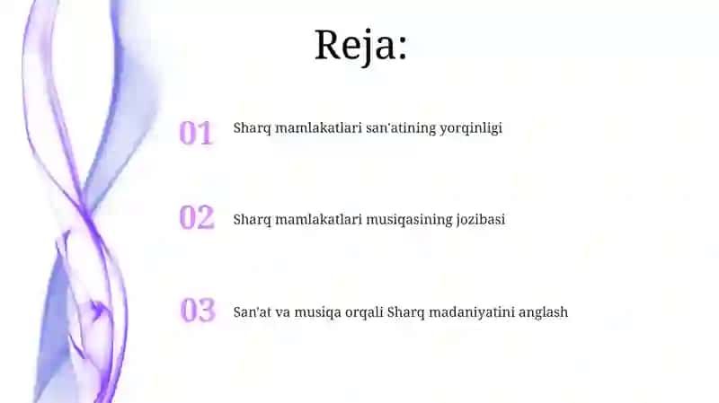 Sharq mamlakatlari sanati va musiqasini yoritib berish 2