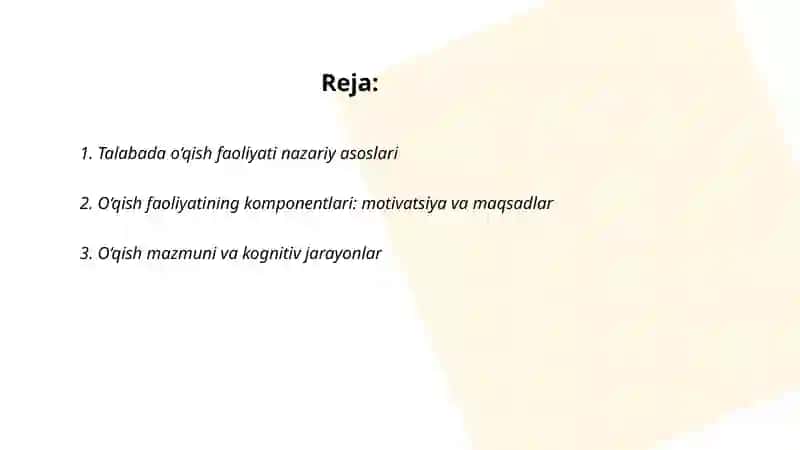 Talabada o‘qish faoliyati, uning komponentlari va psixologik xususiyatlari 2
