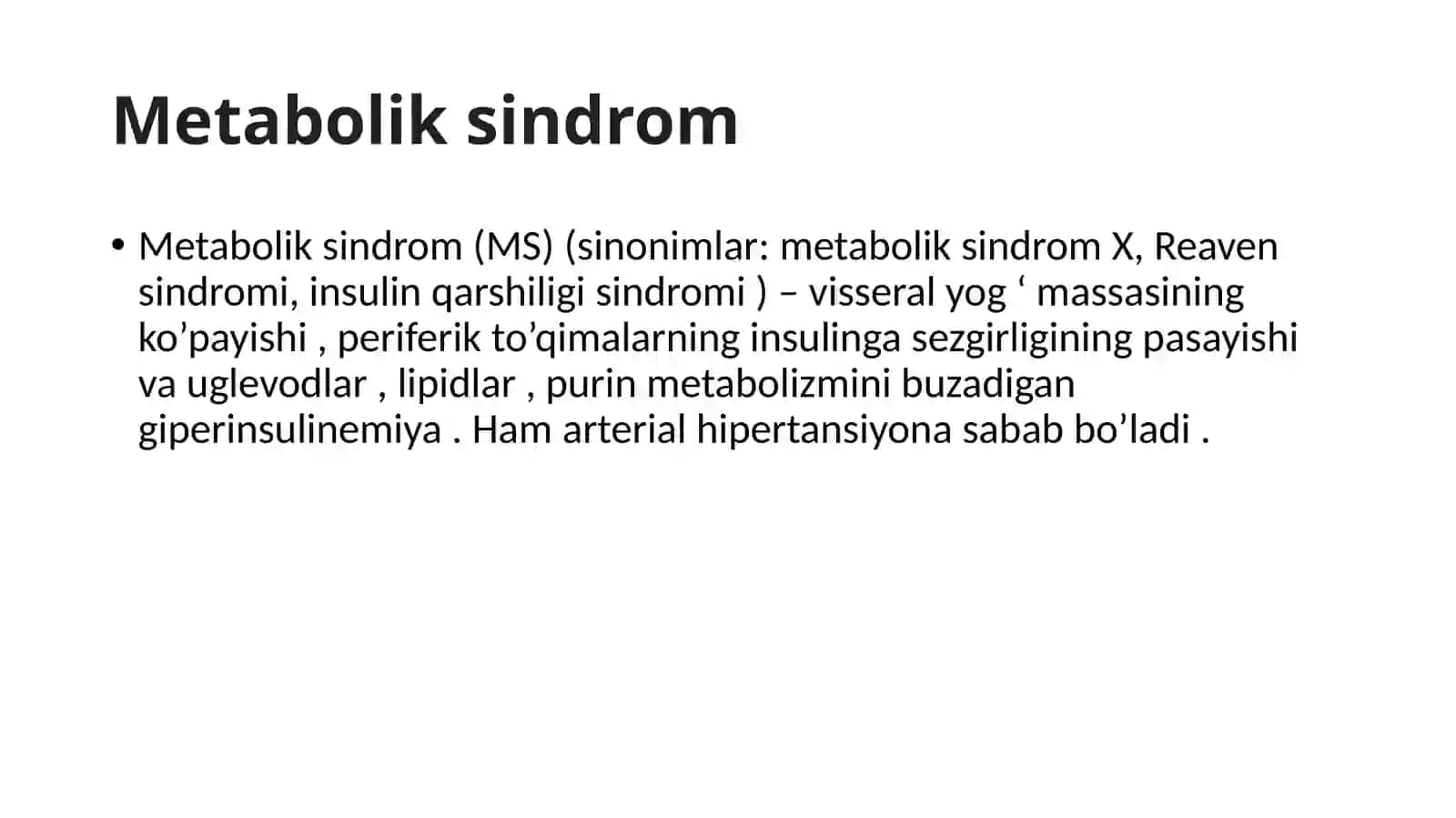 Metabolik sindrom 2