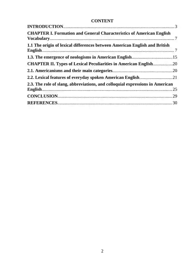 Lexical peculiarities of American English 2