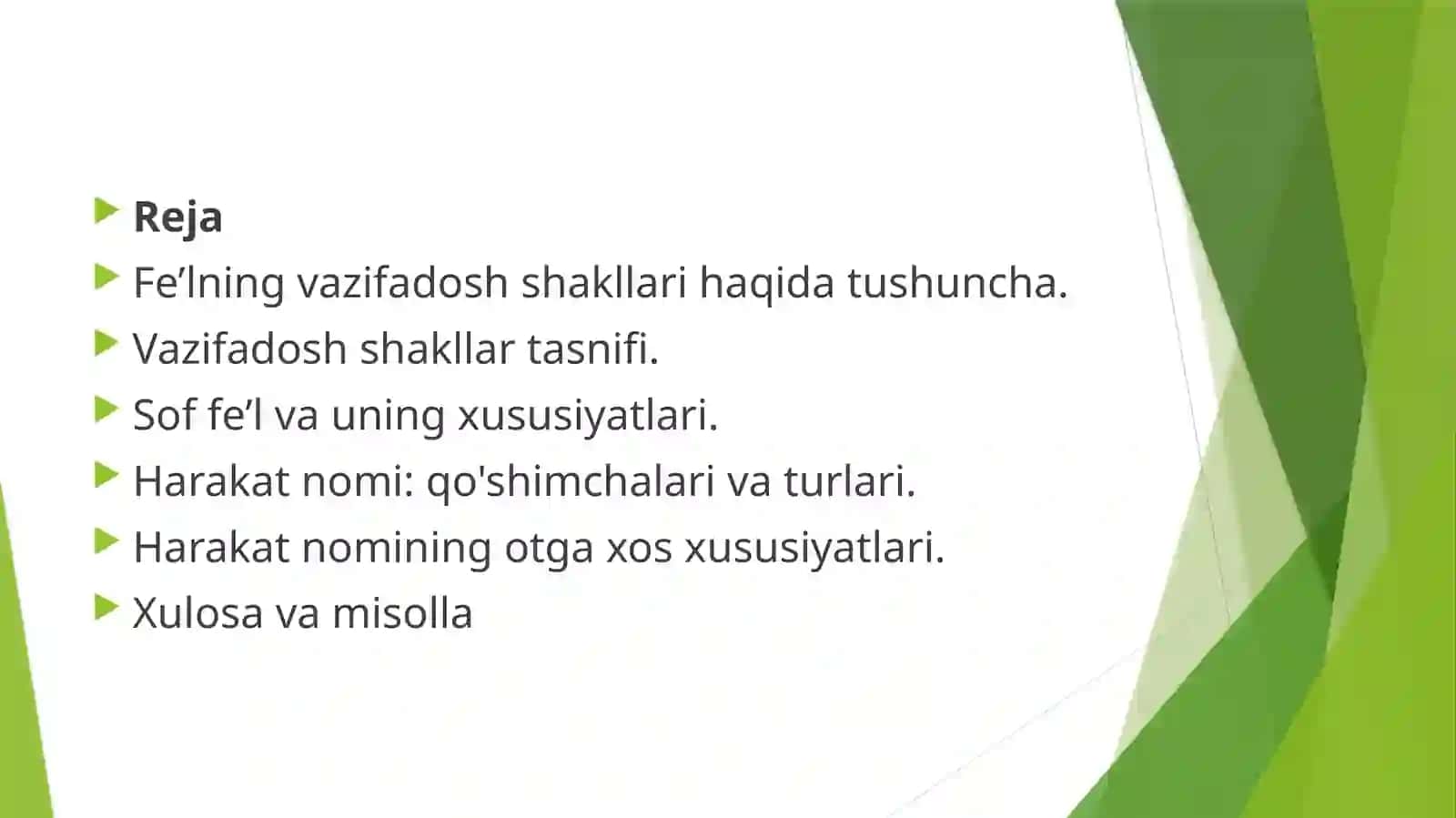 Felning vazifadosh shakllari 2