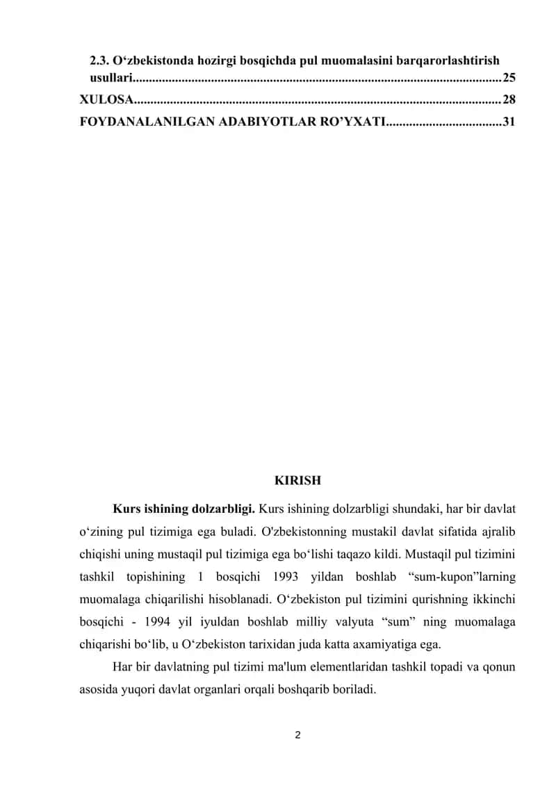 Pul tushunchasi va funksiyalari 2