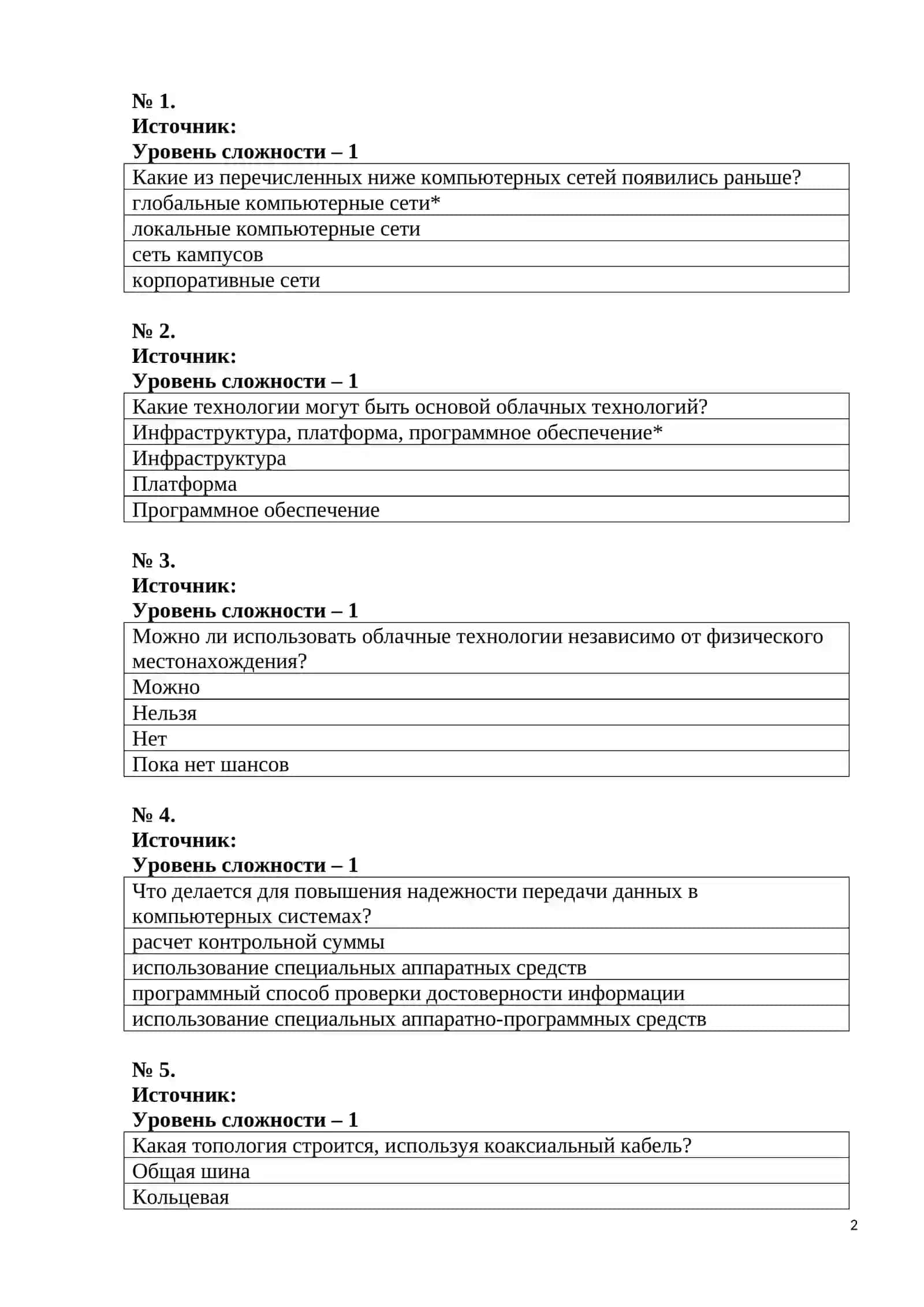 Компьютерные сети 2