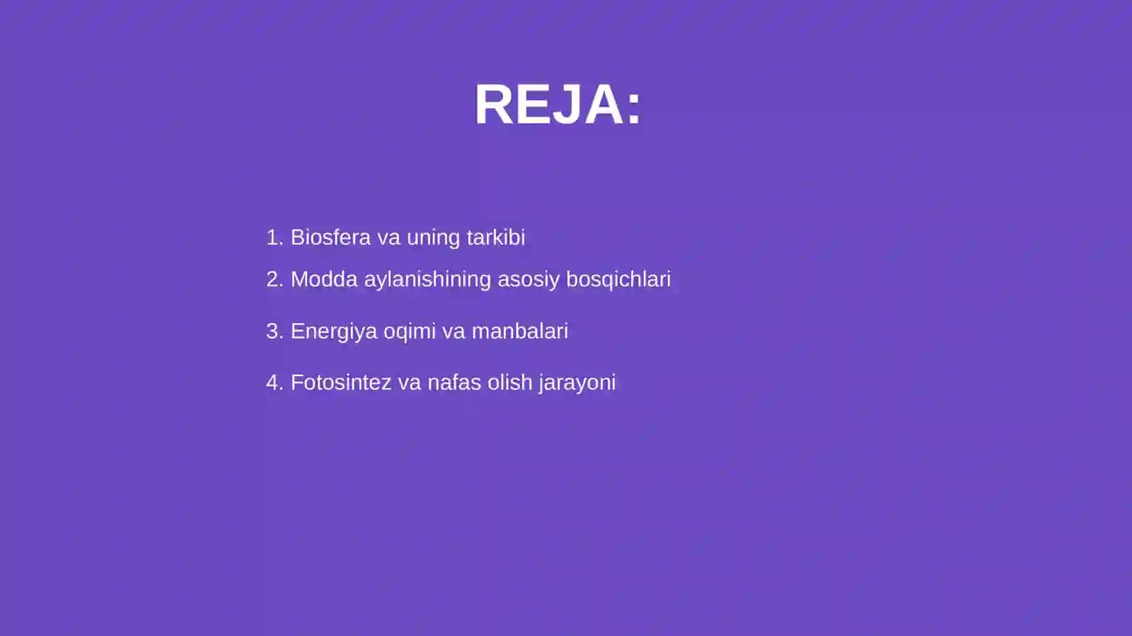 Biosferada modda va energiya aylanishi 2