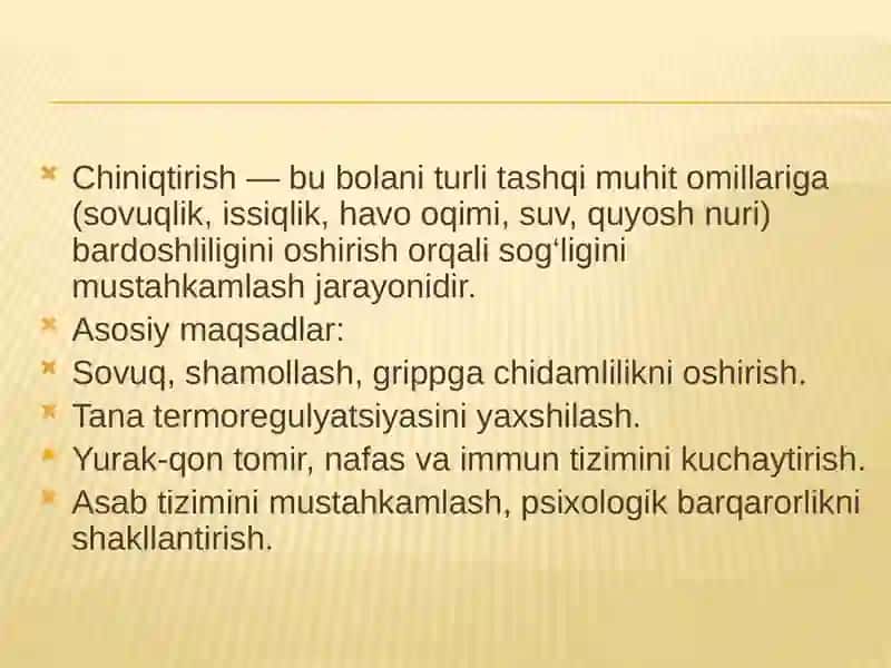 BOLANI CHINIQTIRISH USULLARI 2
