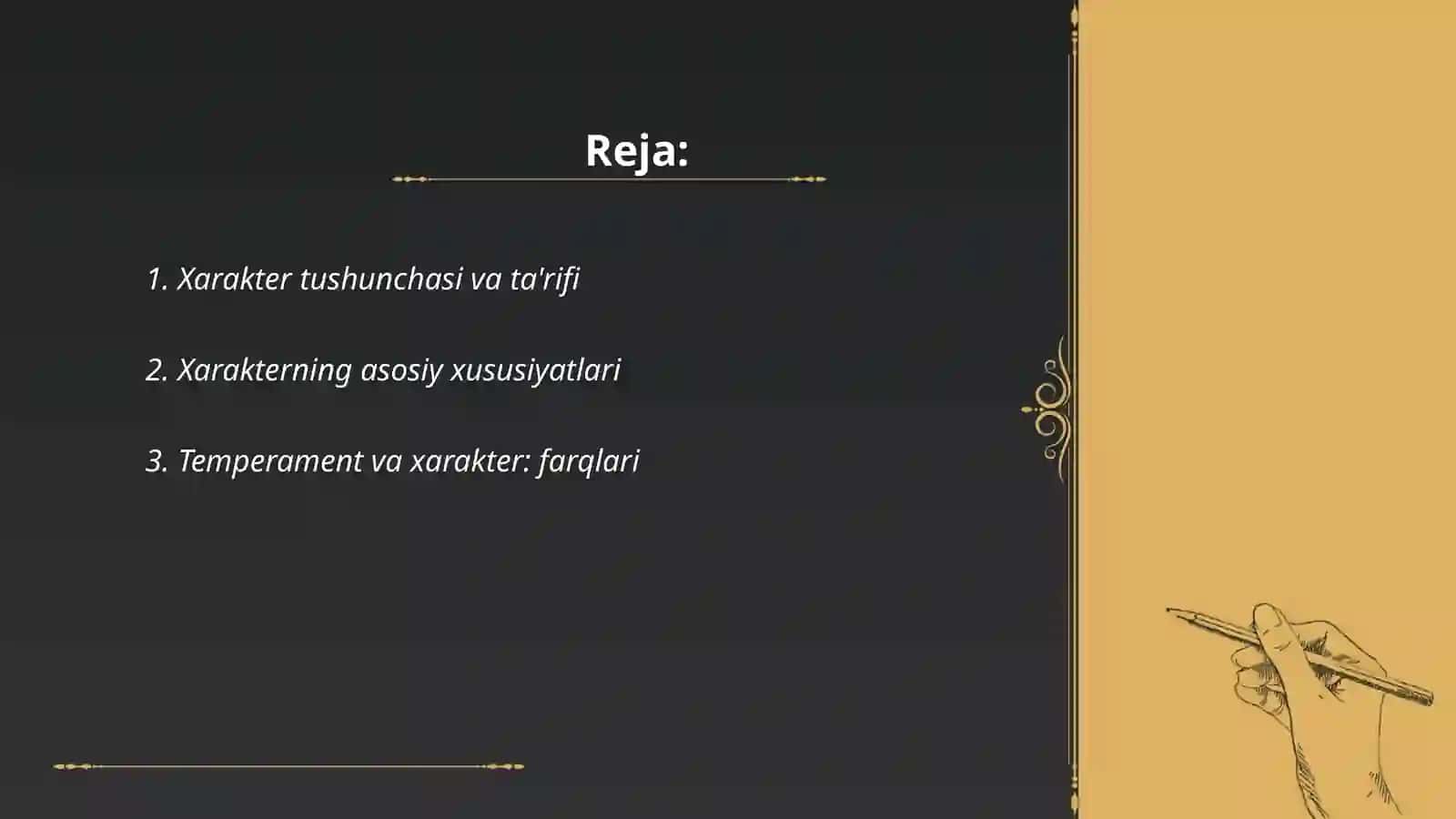 Xarakter haqida tushuncha 2