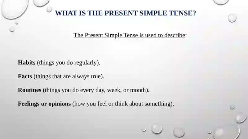 Simple Present Tense 2