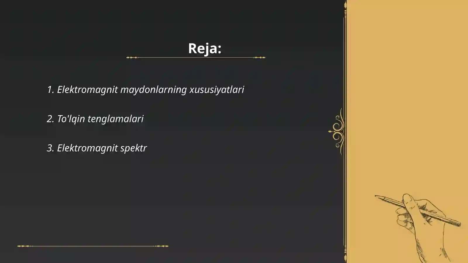 Elektromagnit maydonlar va to’lqinlar asoslari 2