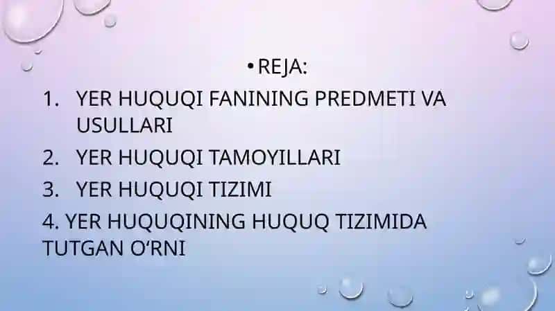 YER HUQUQITUSHUNCHASI 2