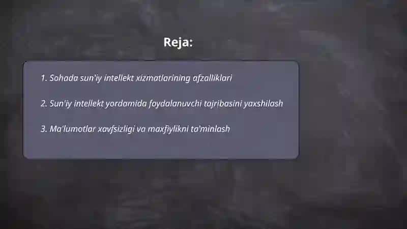 Suniy Intellekt Xizmatlari 2