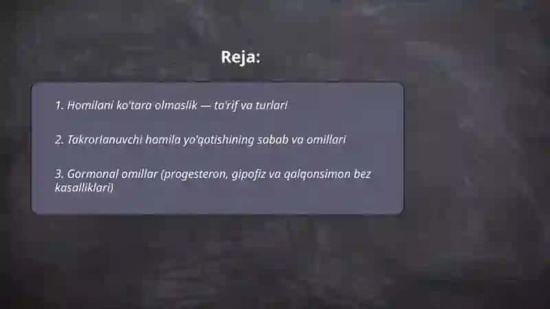 Homilani ko'tara olmaslik 2