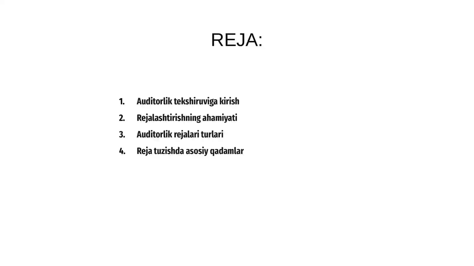Auditorlik tekshiruvini rejalashtirish va hujjatlashtirish 2