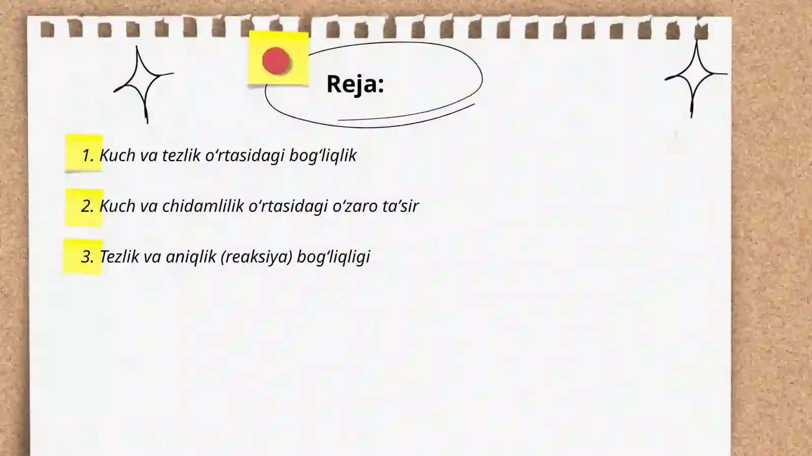 Kuch va tezlik oʻrtasidagi bogʻliqlik 2