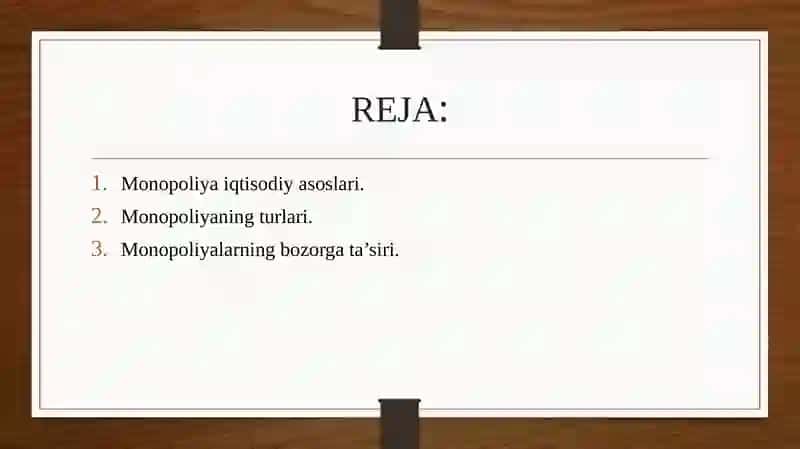 Monopoliyalarning iqtisodiyasoslari va ularning turlari 2