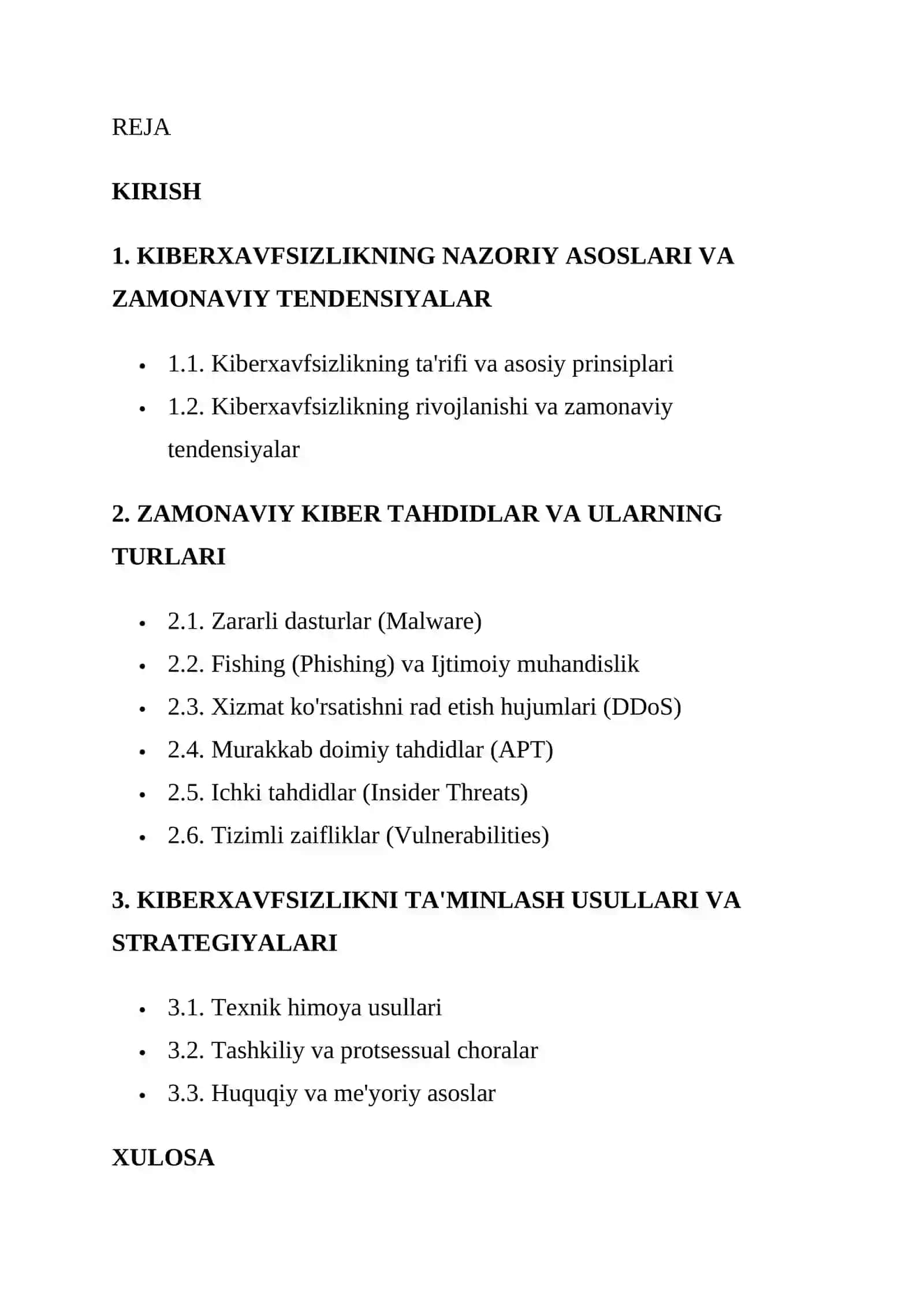 Kiberxavfsizlik zamonaviy tahdidlar va himoya usullari 2