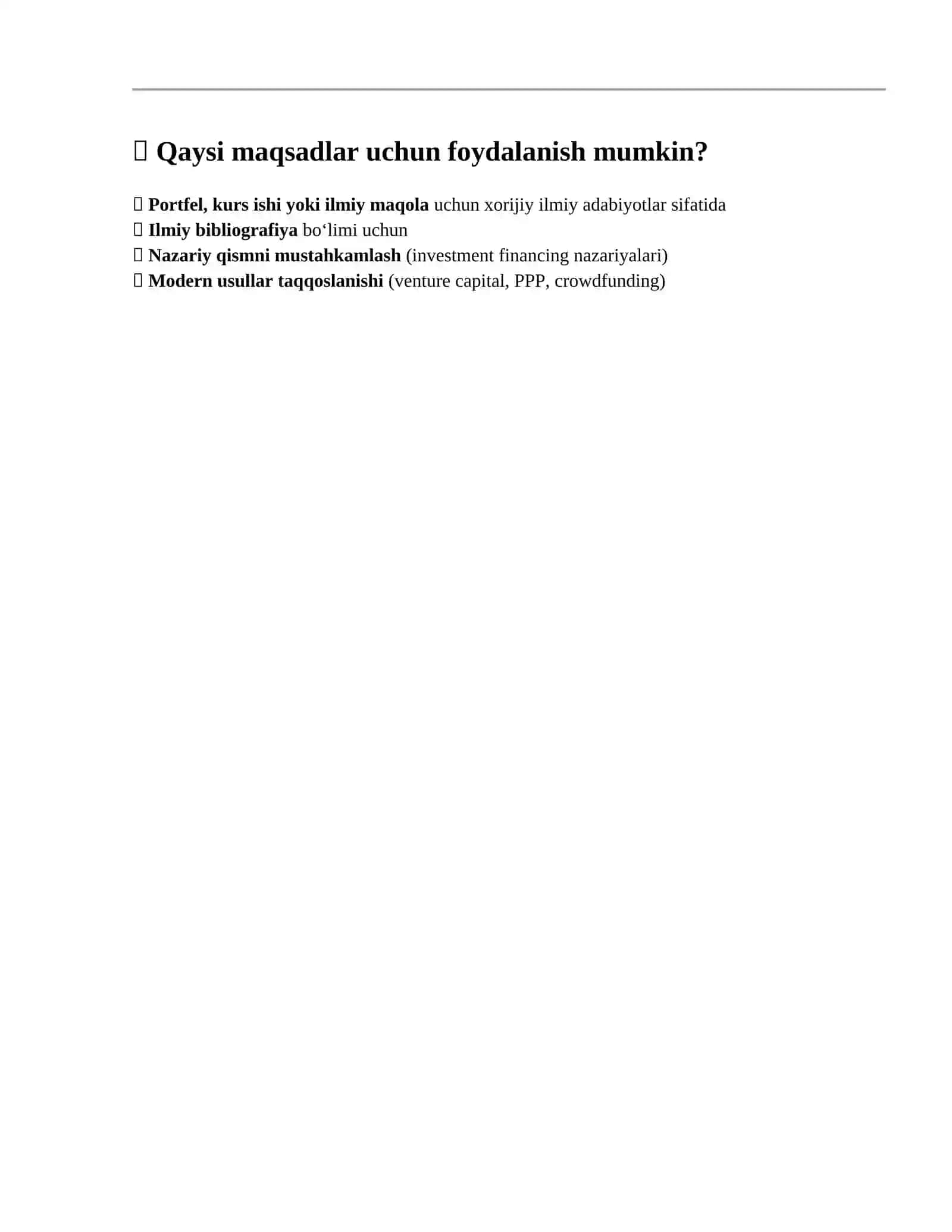 Methods of Financing Investment Projects 2