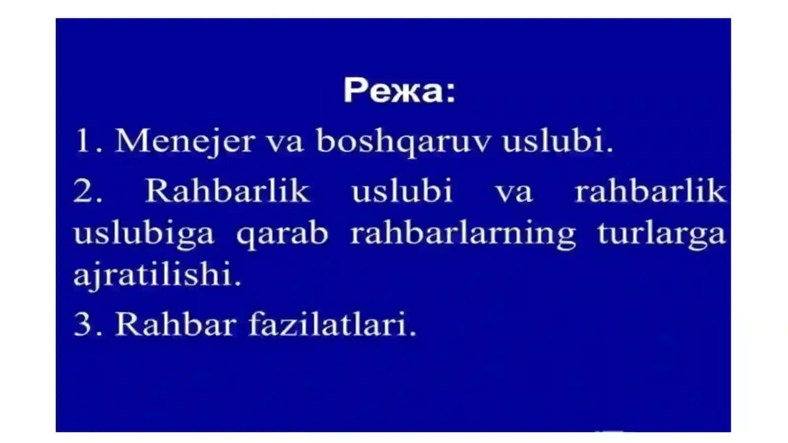 Menejerning uslubi va imidji 2