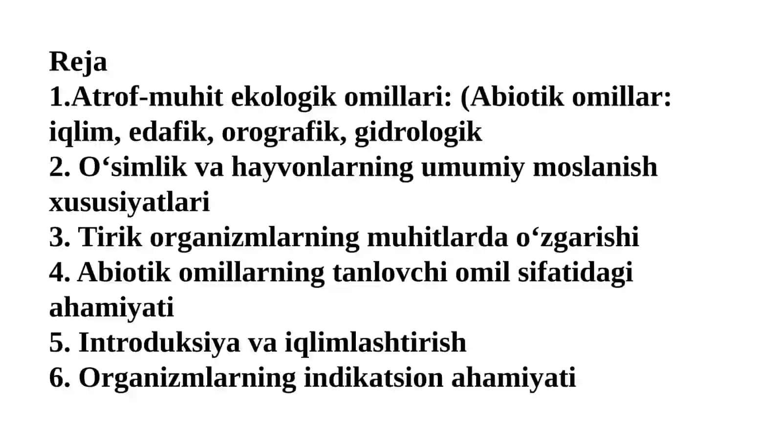 BIOGEOGRAFIYANING EKOLOGIK ASOSLARI 2