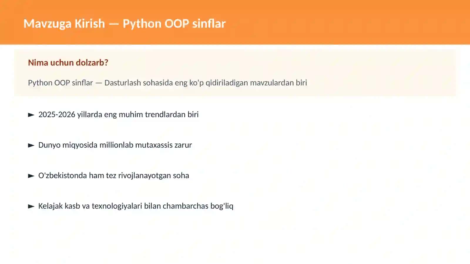 Python OOP sinflar 2
