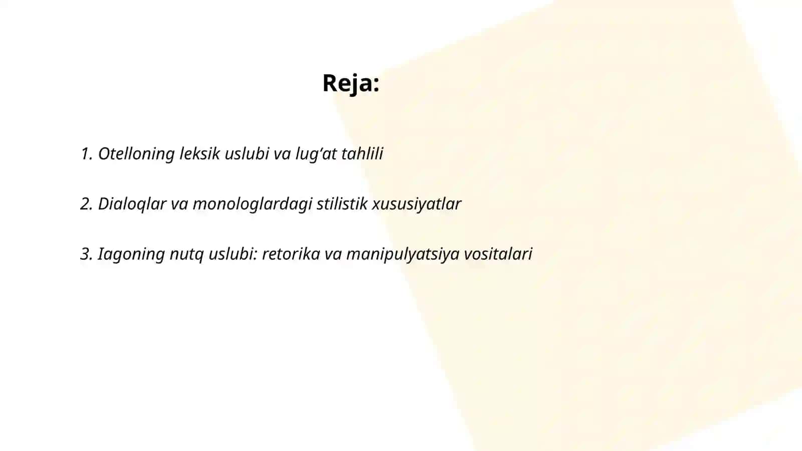 Otello drammasining stilistik tahlili 2