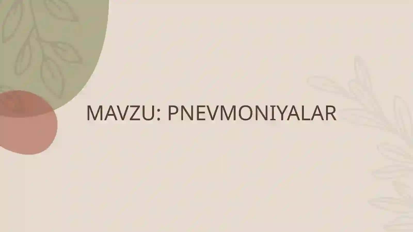 Pnevmoniyalar 2