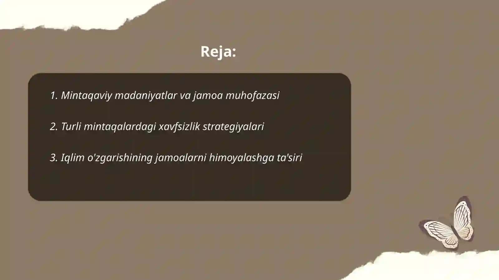 Mintaqaviy madaniyatlar va jamoa muhofazasi 2