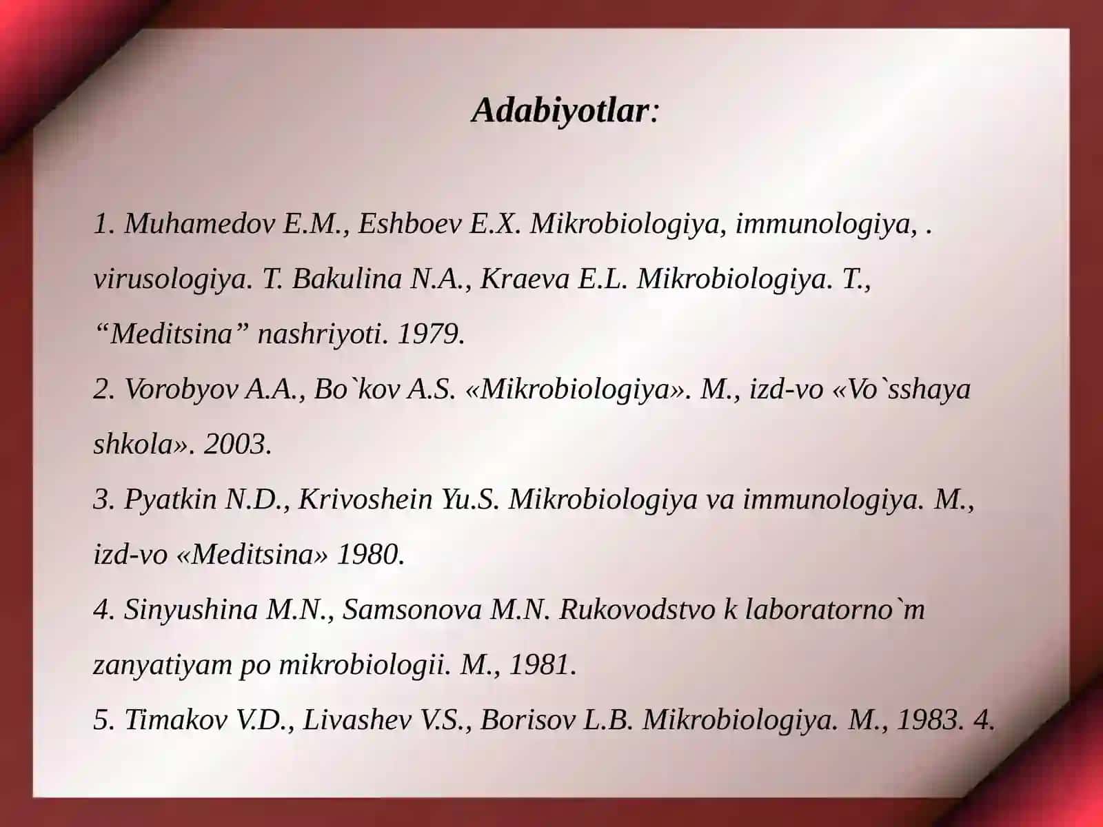 Immunitet haqida ta’limot 2