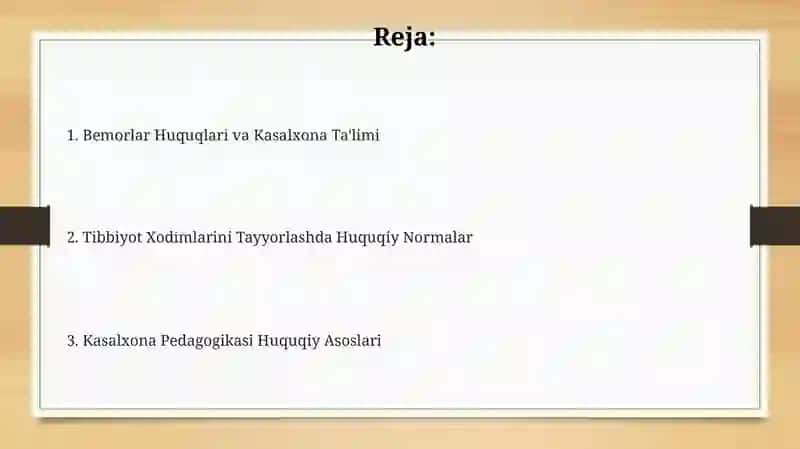 Gospital pedagogikaning huquqiy asoslari 2