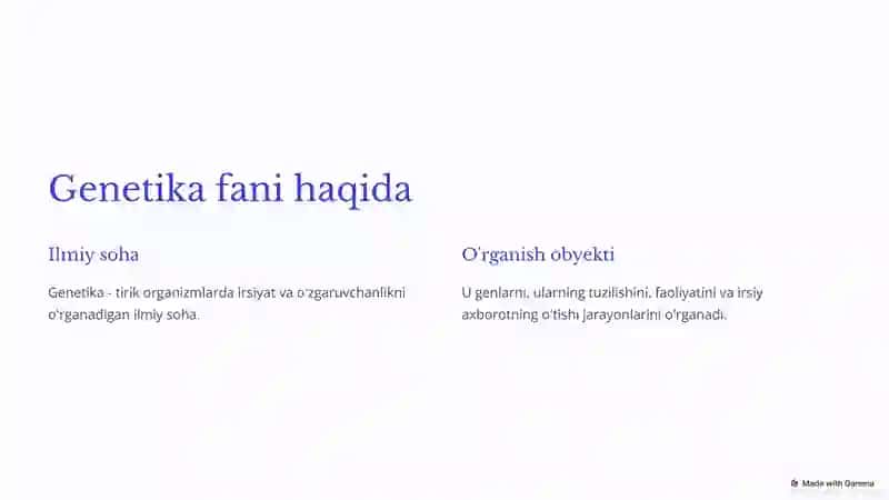 Umumiy genetika 2