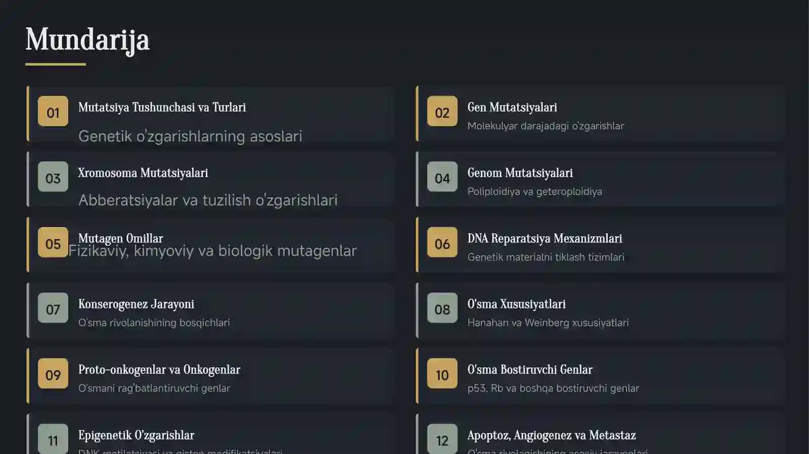 Genetika va Onkologiya 2