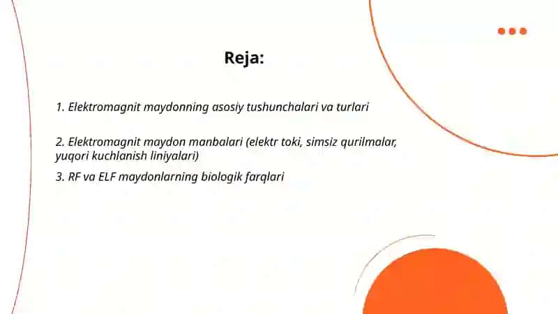 Elektromagnit maydonning organizmga ta'siri 2